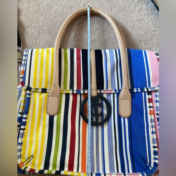 Like New Juicy Couture, Messenger Carrying Bag Purse, Rainbow Stripe - Picture 7 of 11